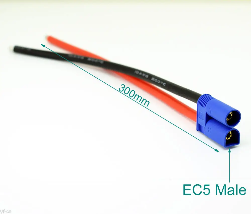 1pc 1 m/30 cm 10AWG EC5 Moški Vtič Baterije Priključek Silikonski Žice DIY Kabel