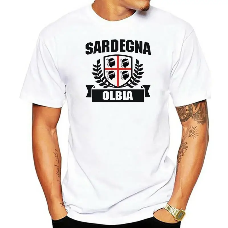 2022 Nov Modni Priložnostne Visoke Kakovosti Moških Moških Hip Hop Natisni T-Shirt J1287 Zastavo Sardiniji Mesto Olbia Pismo Natisnjeno Majica S Kratkimi Rokavi