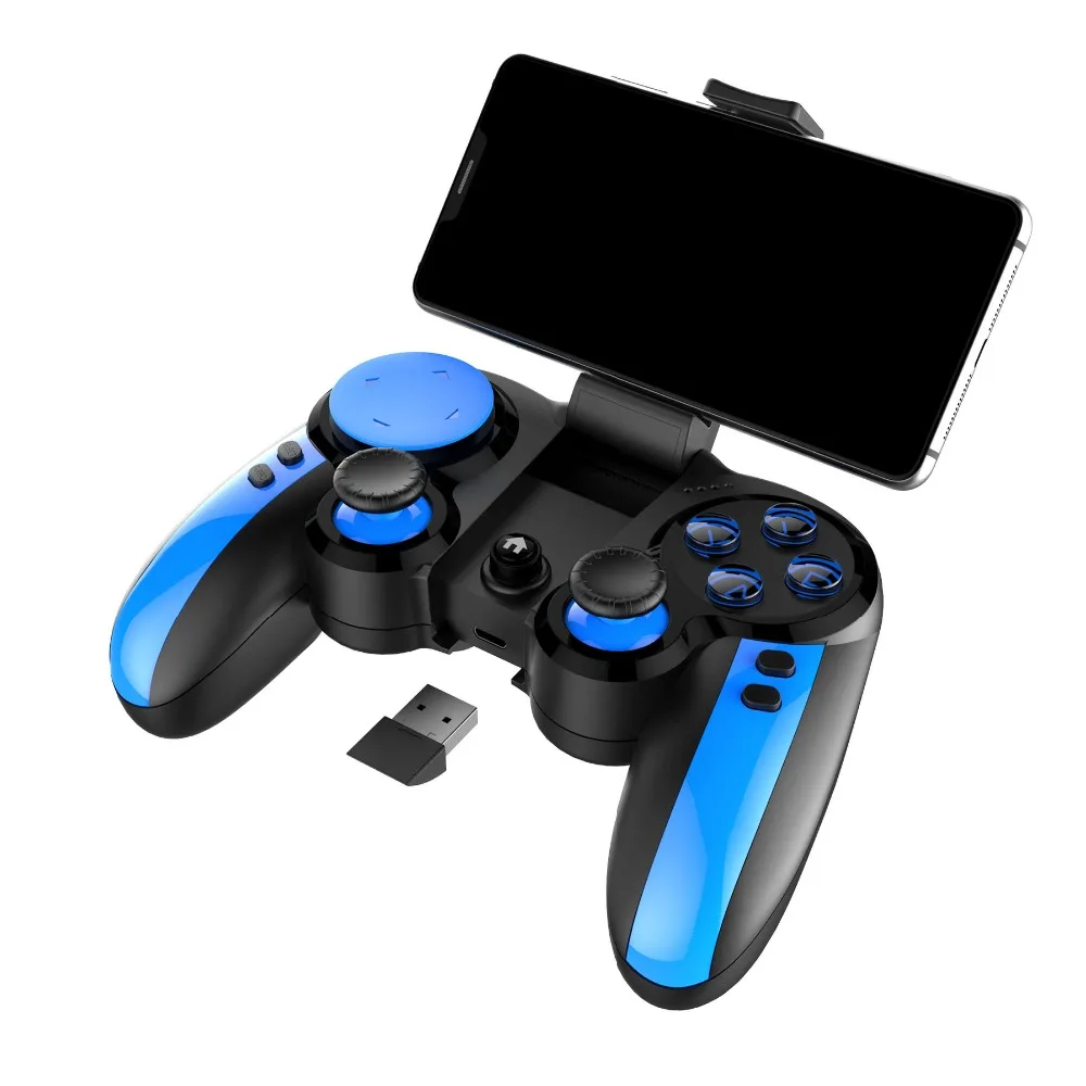 Brezžična tehnologija Bluetooth Gamepad Palčko Krmilnik za Igre z 2,4 G Sprejemnik/Zamenljive Križ Ključ/Turbo za Pametni telefon/TV/TVBox/PC