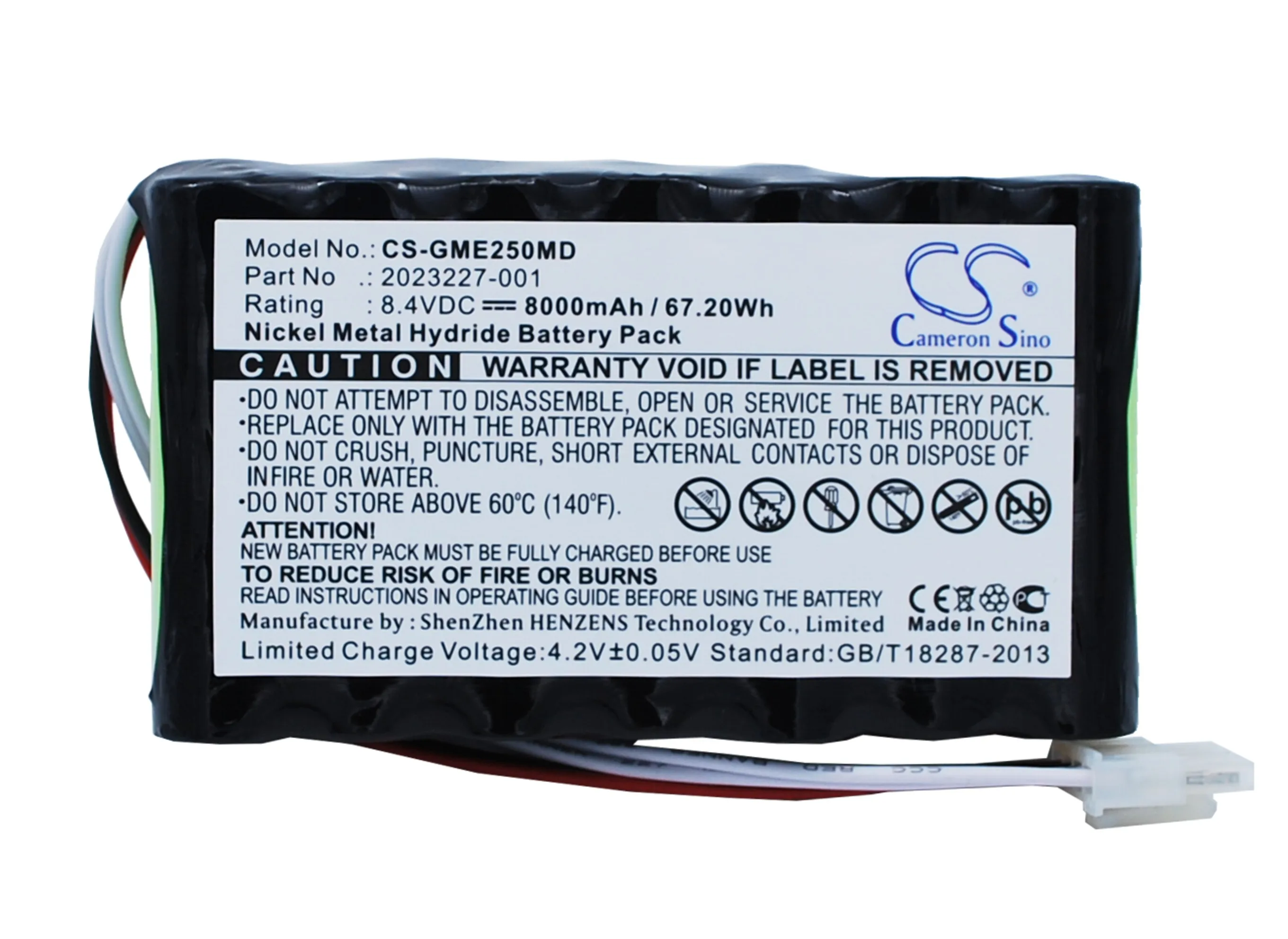 Nadomestna Baterija za Marquette Dash 2500, 8.4 V/mA ,,
