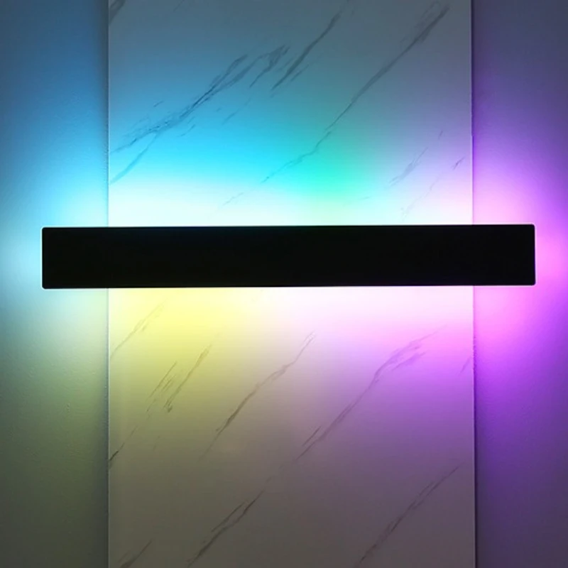 Sodobne malih minimalističen Led barva spreminja posteljo svetlobe dnevna soba dekorativni notranji RGB stenska svetilka