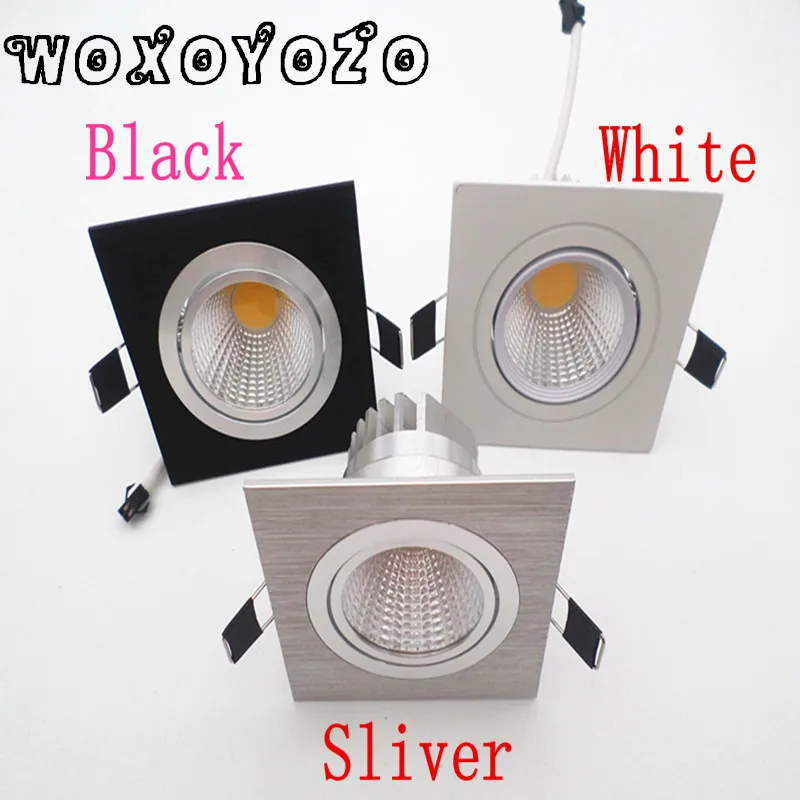 WOXOYOZO Vroče Prodaje COB Strop Žarnica 7W 9W 12W AC110V 220V LED Spot luči Vgradne dekoracijo Zatemniti LED Bright Kvadratnih Downlight